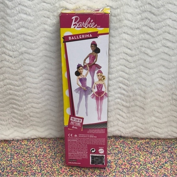 Barbie Ballerina "You Can Be Anything" Doll Pink Outfit Tiara Tutu 2016 NIB - Picture 10 of 12